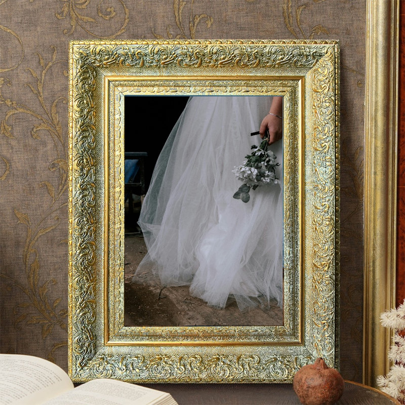 Cadre photo mural 11 pièces x 11 po or 11 pièces pour pendaison de crémaillère, 3, Antique Gold