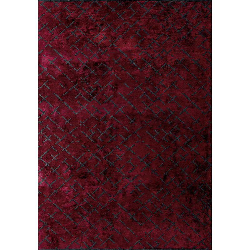 Allista Geometric Hand Loom Indoor / Outdoor Area Rug, Rectangle 6'6" x 9'10"