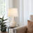 19.5'' White Ceramic Bedside Table Lamp with Socket Switch