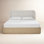 Lucie Linen Upholstered Wingback Bed