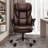 Dourous High Back Faux Leather Ergonomic Executive Swivel Office Chair With Lumbar Support Adjustable Arms-1761850718