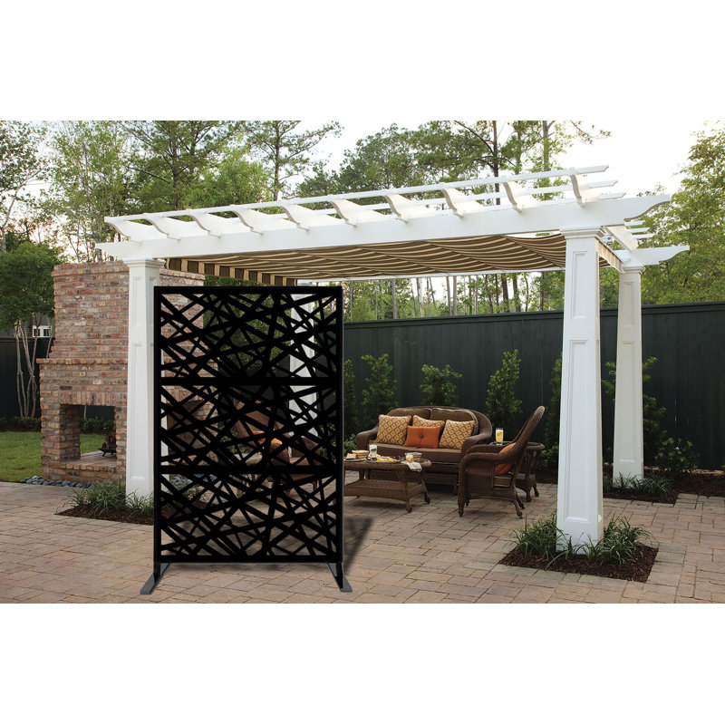 1.2m x 1.9m Privacy Fence, Black