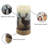 Flameless Flickering Led Candles with Hemp Rope and 6H Timer,(D3 x H6)