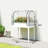 Raised Garden Bed With Flip-Up Greenhouse Cover, Metal Elevated Garden Bed With Legs And Drainage Hole, White-2066317014