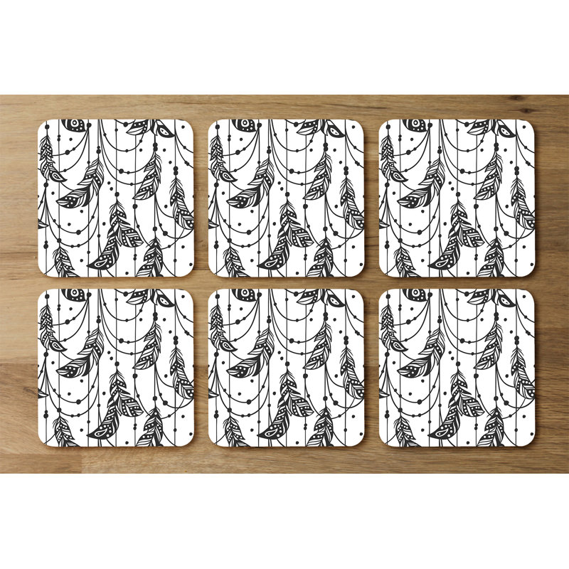 Square 6 Piece Coaster Set