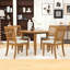 Ensemble de table de salle à manger extensible 5 pièces avec abattants et chaises rembourrées pour petits espaces-1155950698