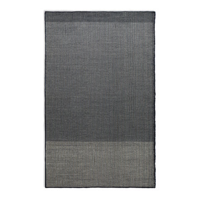 Bousta Wool Striped Area Rug in Black/Gray
