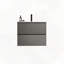 Meuble-lavabo mural avec lavabo en céramique et un trou de robinet pré-assemblé-804817201
