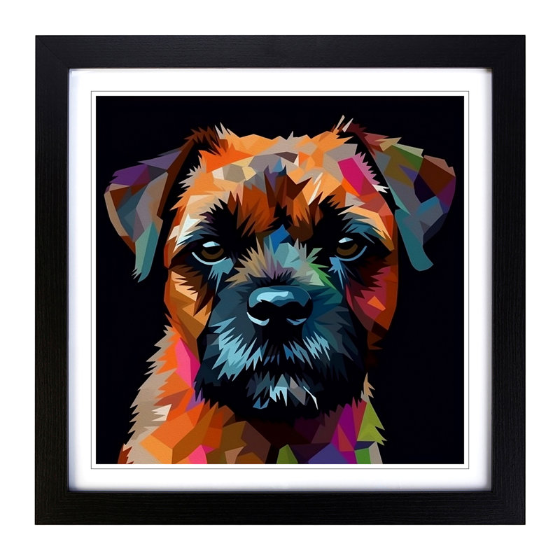 Border Terrier - Framed Print, Black