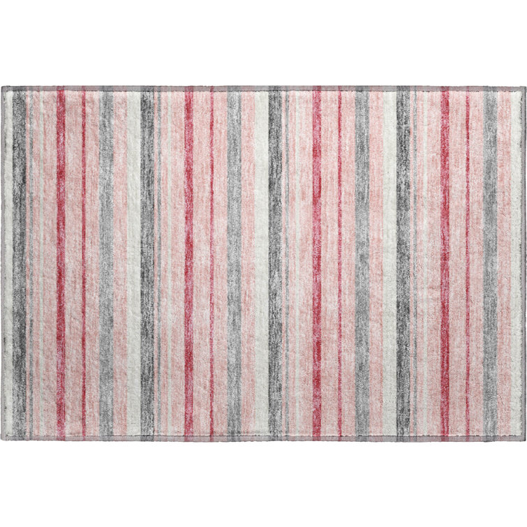 Premium Machine Washable Prisco Pink Rug