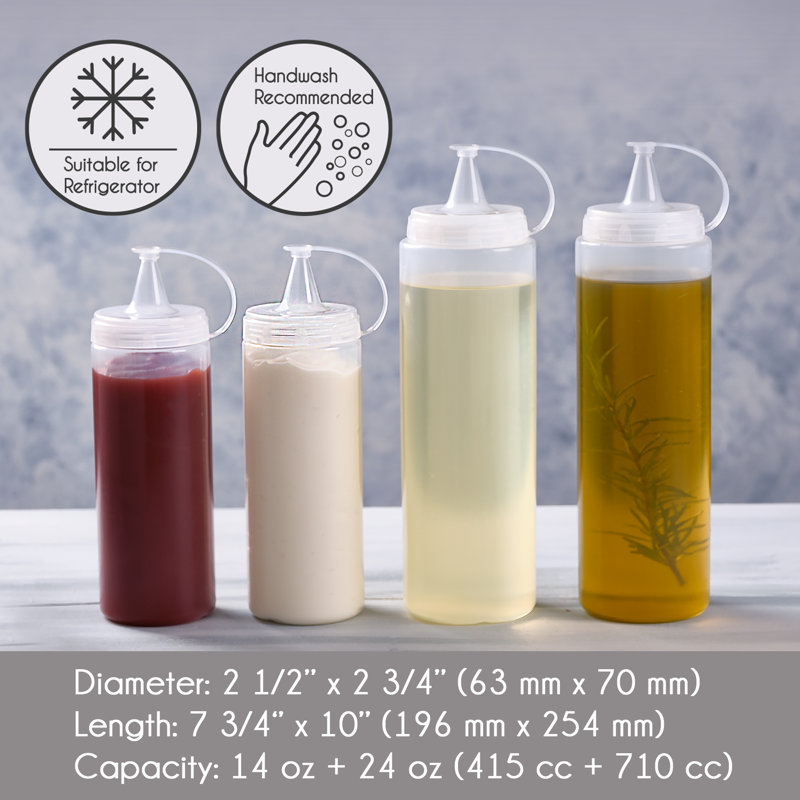 Ensemble de 4 bouteilles en plastique transparent sans bpa Crystalia