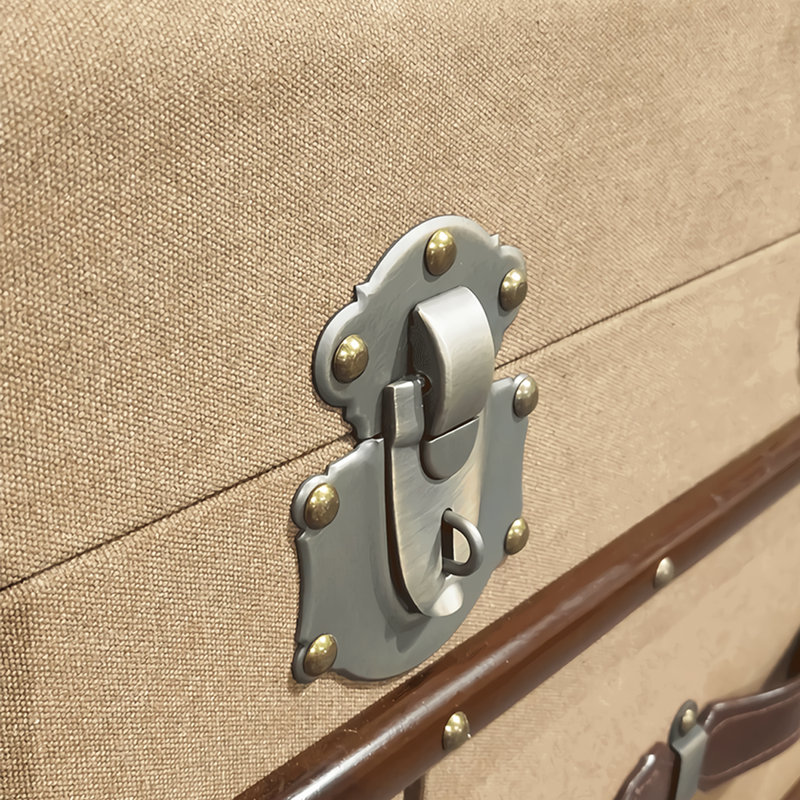 Tan Extra Large Canvas Accent Trunk
