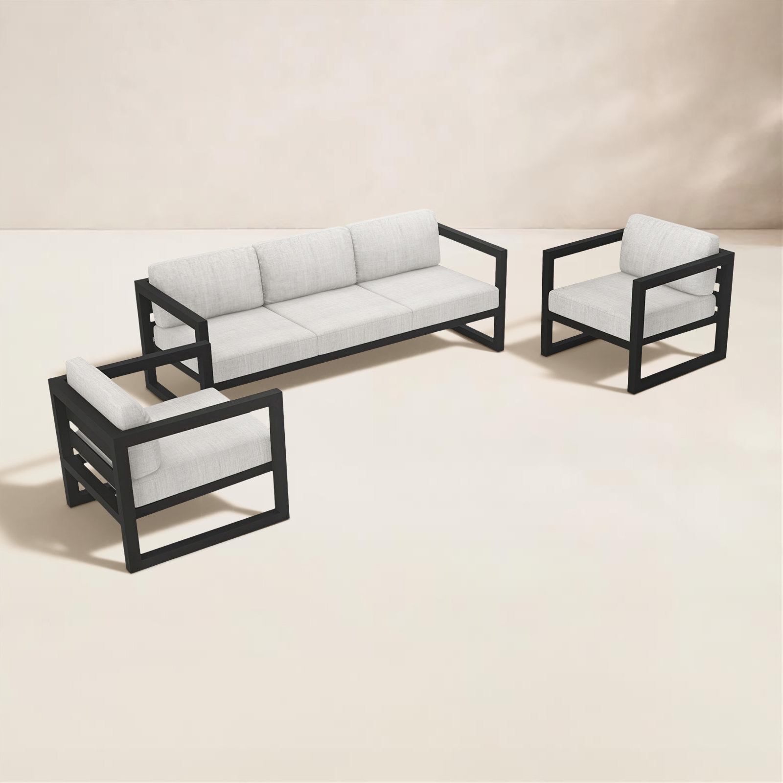 Avion 5 - Person Patio Seating Group, Cast Silver Sunbrella®