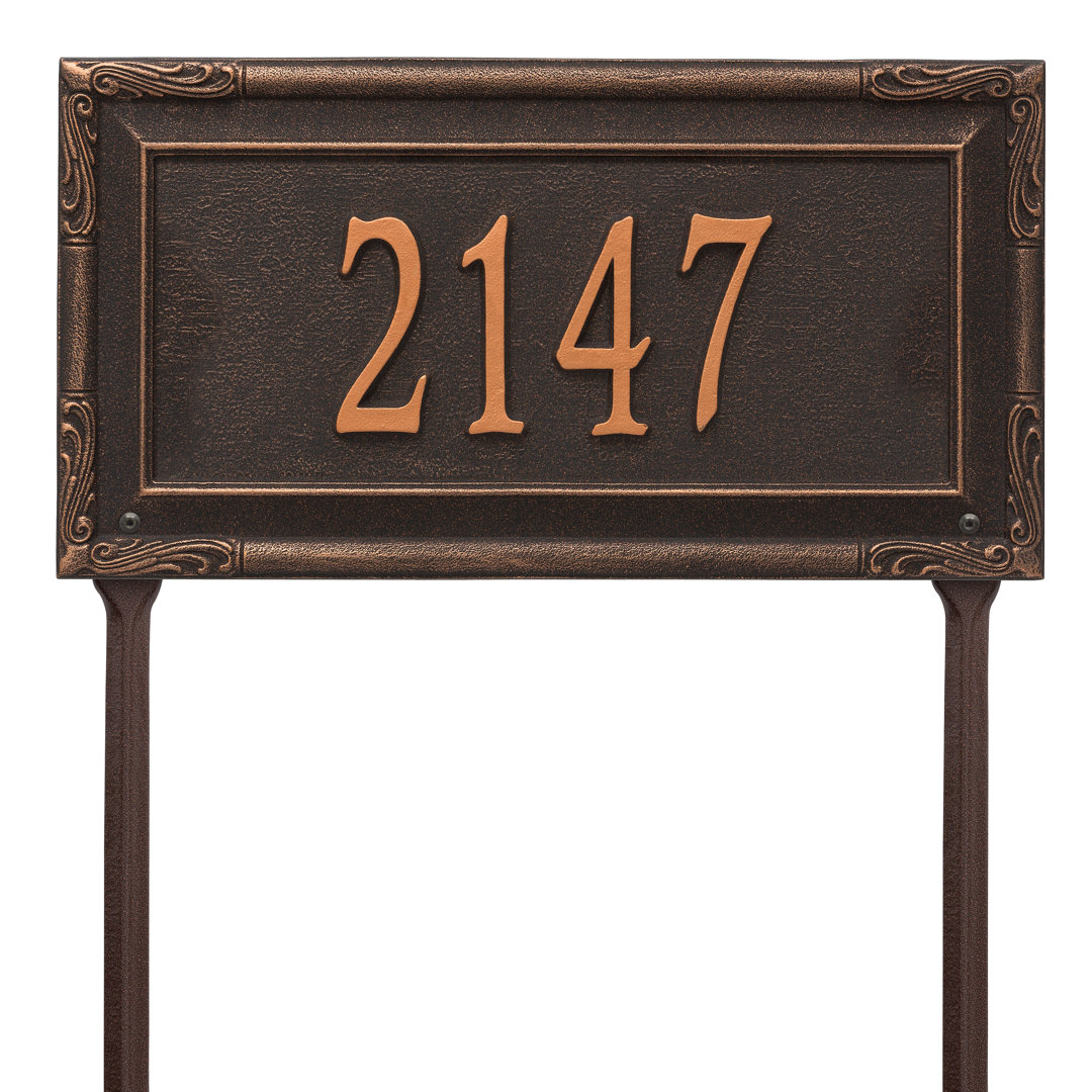 Gardengate Personalized Grande 1-Line Lawn Address Sign Whitehall Products Plaque 
