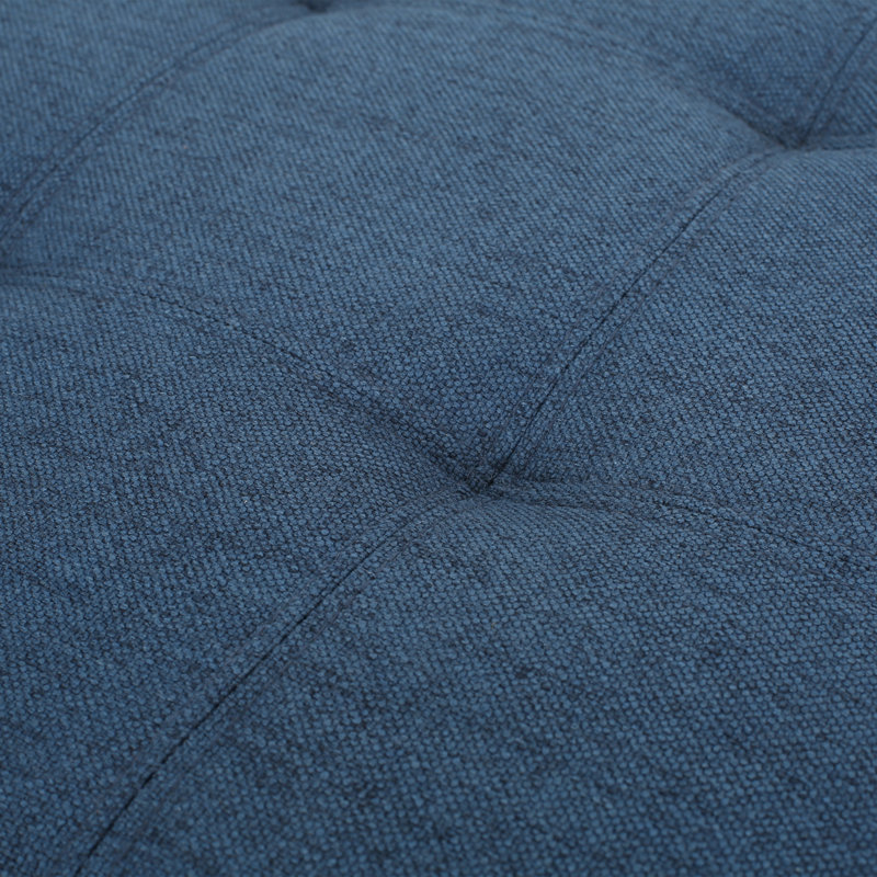 Repose-pieds capitonné avec rangement Anikait, Polyester bleu marine
