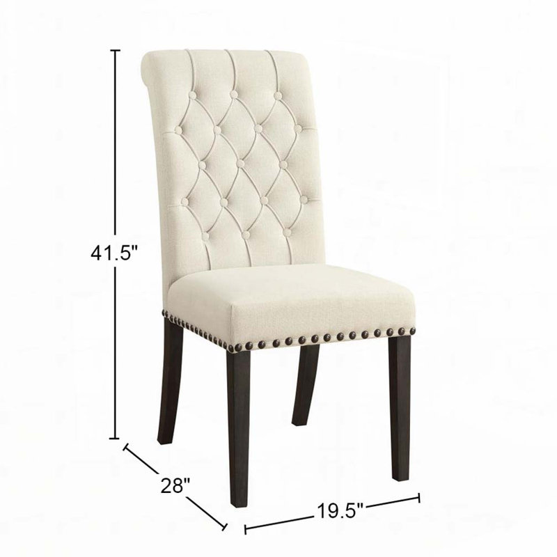Chaises d'appoint rembourrées en tissu