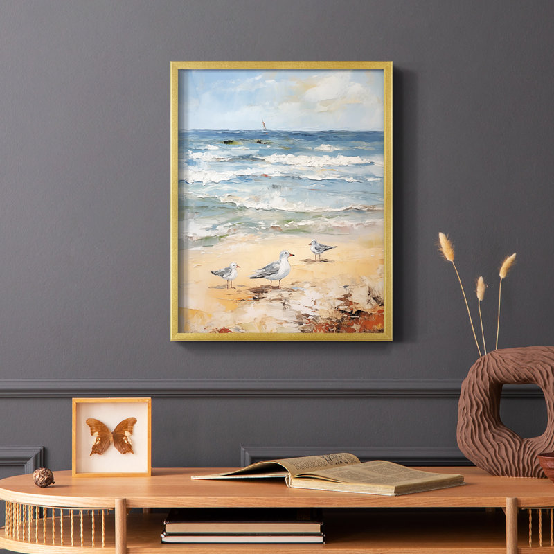 NAUTICAL Series CDLxxvi - reproduction encadrée de qualité supérieure - prête à être accrochée - aucun clou requis, Or