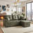 Sleeper Sectionals With Storage, Wood Fabric Modern Compact Home Sofa