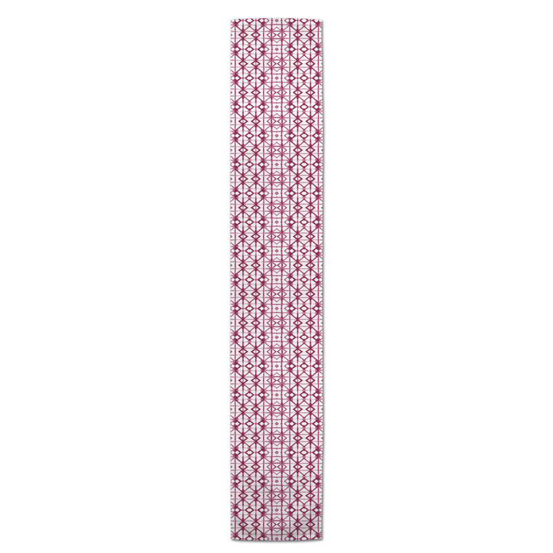 Chemin de table Lynda, 90 po x 16 po, Bourgogne, Mablethorpe Shibori