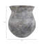 Pot de fleurs rustique en terre cuite pour décoration intérieure de salon - pot à fleurs rond texturé extérieur ou intérieur moderne pour porche de jardin ou arrière-cour