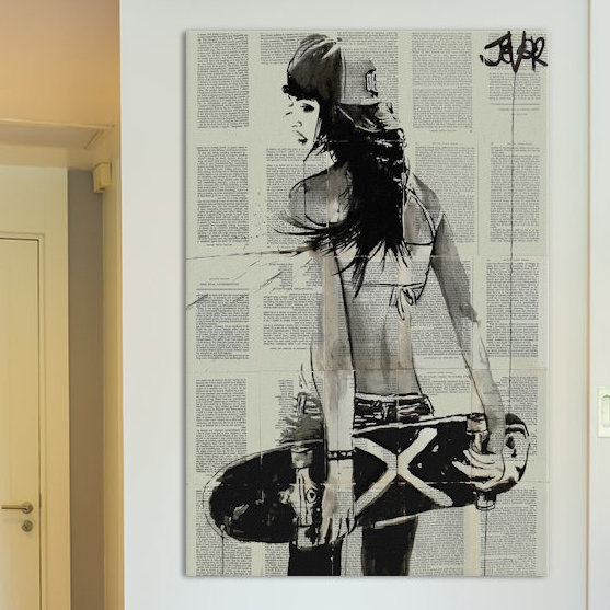 « sk8ter fille », impression sur toile tendue, H 12 po x l 8 po x P 0,75 po