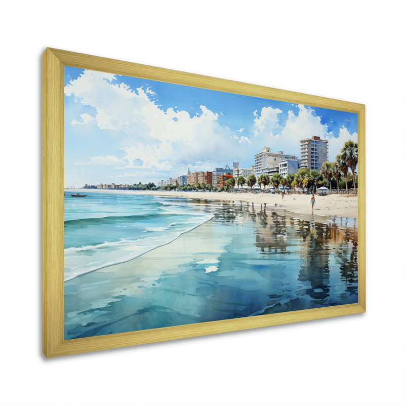 " Myrtle Beach South III ", Cadre doré à une seule photo, H 24 po x l 32 po x P 1 po