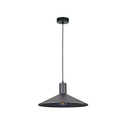 1 - Light Matte Black Dome Pendant