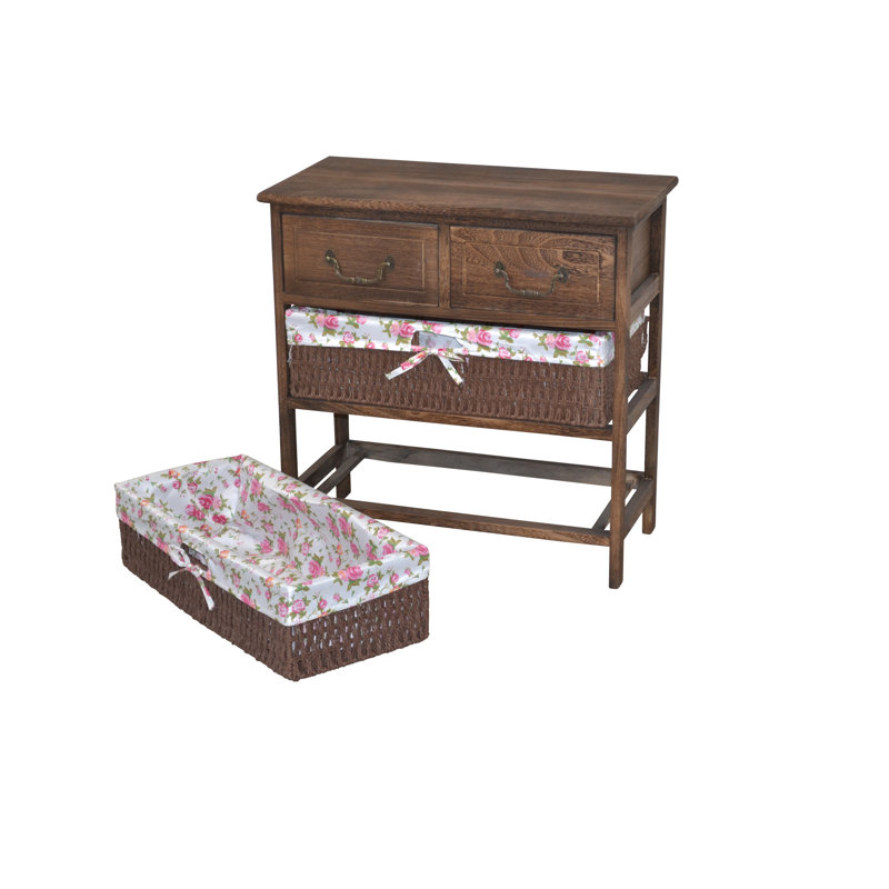 Hayrig Solid Wood 60cm W 2 - Drawer Chest of Drawers, Brown