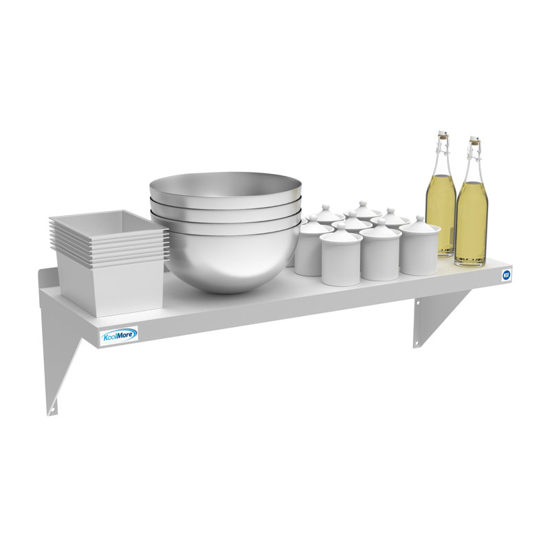 Heavy Duty 12" x 48" Stainless Steel Wall Shelf