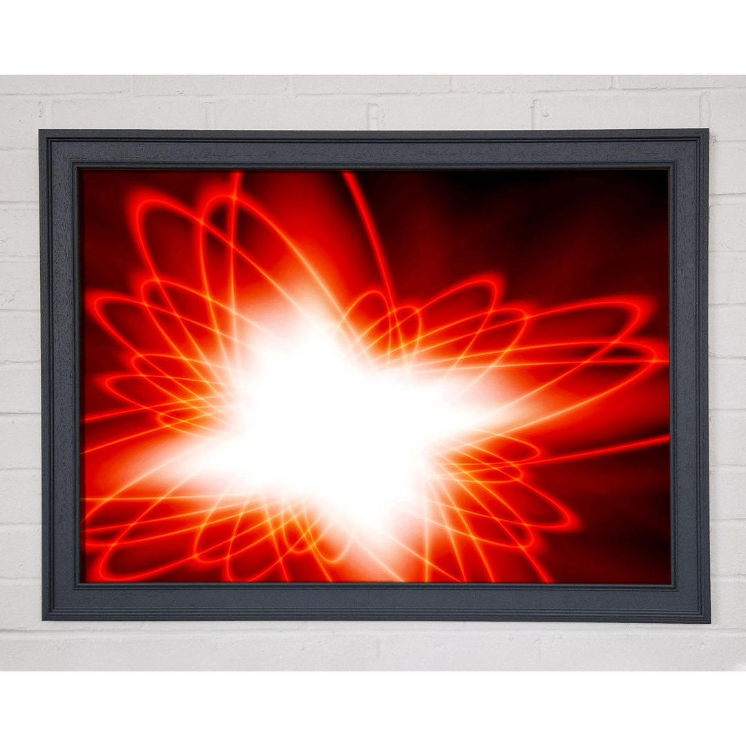 Gerahmtes Leinwandbild Red Star Explosion