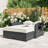 PE Rattan Chaise Lounge with Adjustable Backrest, High-Density Cushions and Footrest-1838018959