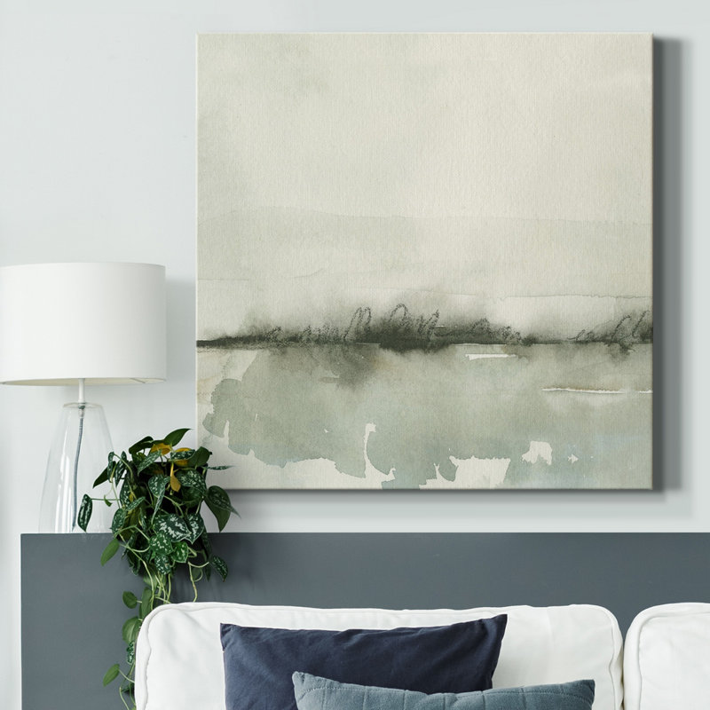 Toile encadrée de qualité supérieure Winter Reflections IV - prête à être accrochée, H 10 po x l 10 po x P 1 po, Pas de tapis