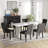 Rectangle Double Pedestal Dining Set with Cream Style Dining Table-1217210308-1217210297