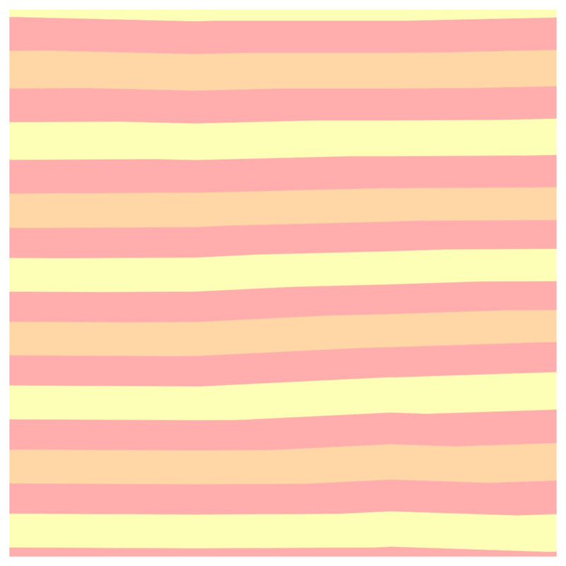 Yellow Pink Horizontal Stripes Window Curtains, Striped Sheer & Blockout Curtains - 1 Panel, 50" x 92" - 1 Panel, Sheer