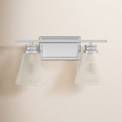 Orsina 2 Light Ribbed Dimmable Vanity Light