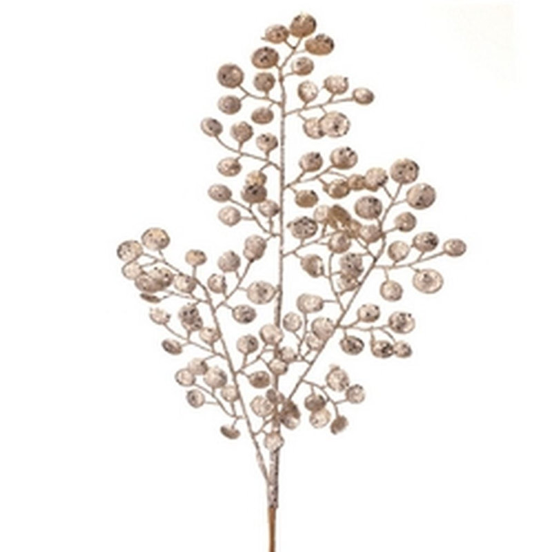 Branche de baies artificielles 29 po, Champagne