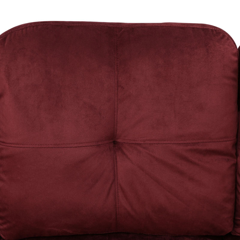 Canapé et méridienne de 103,5 po de largeur, Orienté à gauche (vu de face), Microfibre rouge