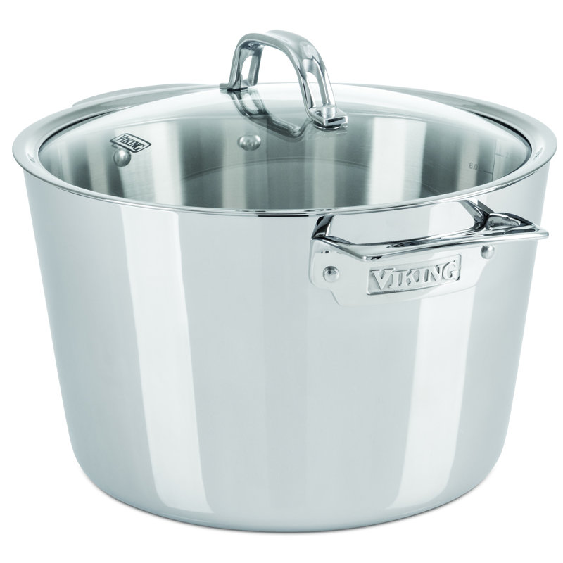 Viking Contemporary 3-Ply Dutch Oven with Glass Lid, 8 Qt.