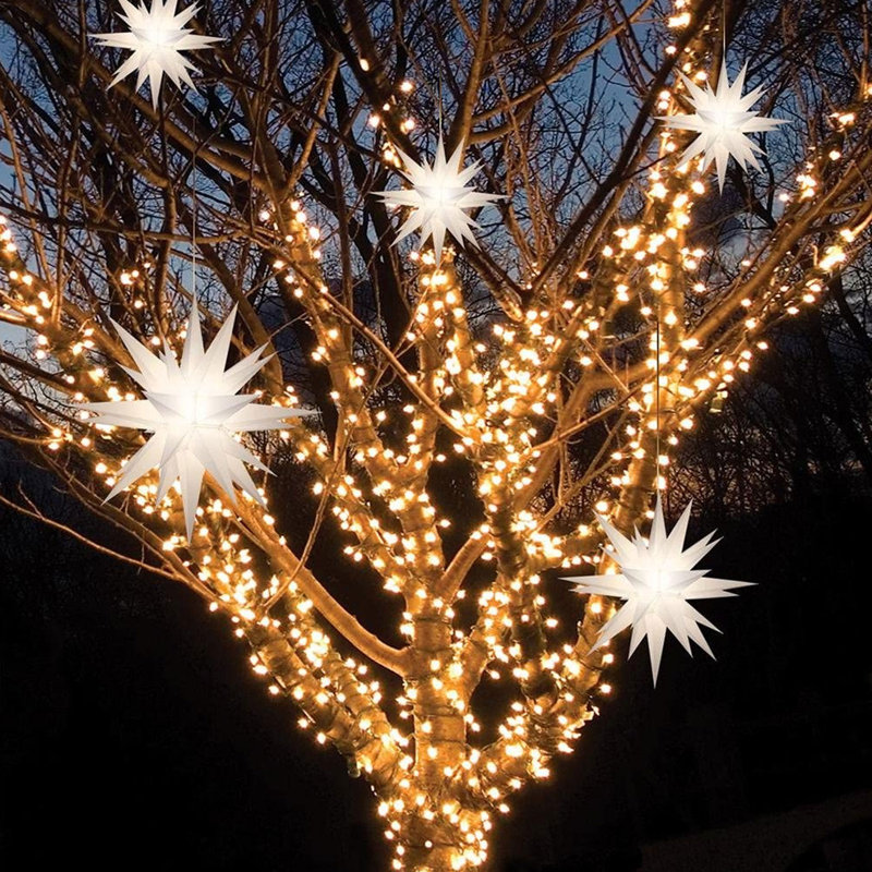 Décoration pour sommet de sapin étoile de Noël à DEL Prelit, H 21 po x l 21 po x P 21 po