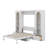 Queen Size Murphy Platform Bed With Shelf, Side Cabinets, Drawers And LED-2104170992