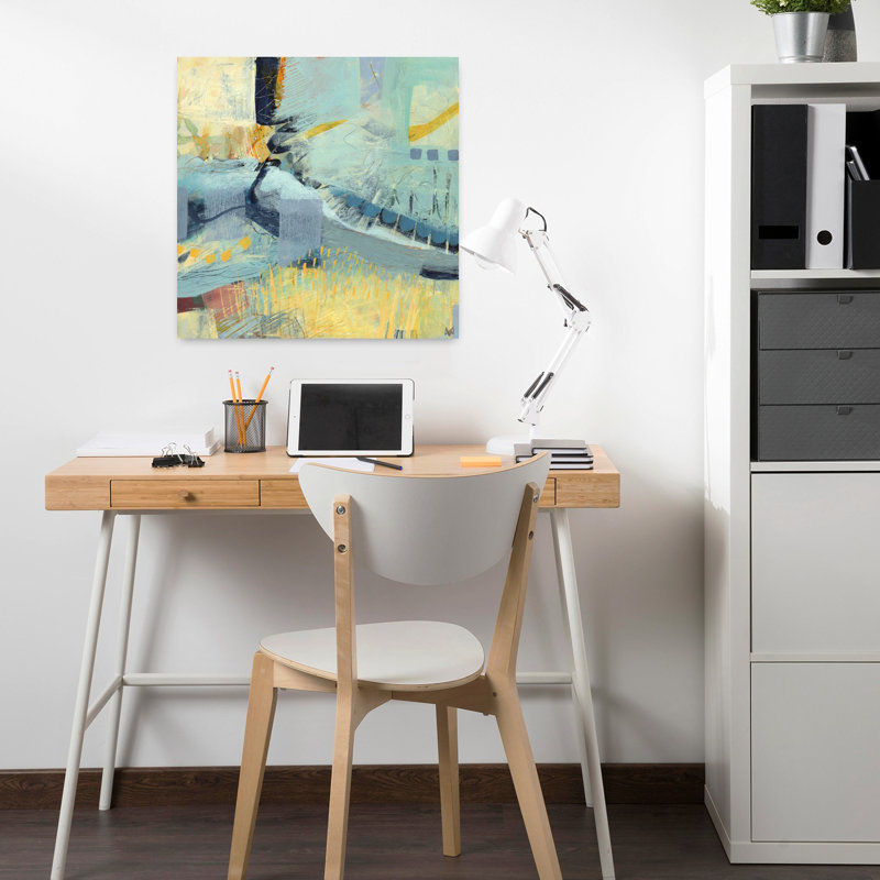 Stream, art contemporain abstrait, H 18 po x l 18 po