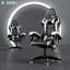 Ergonomic High-back Game Chair with Adjustable Lumbar and headrest support-108087624