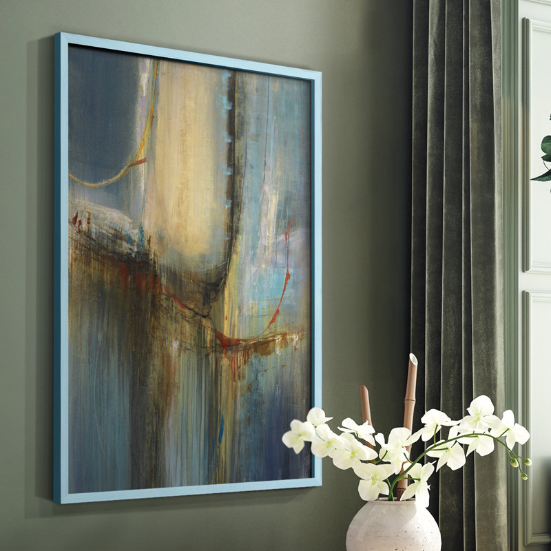Moon Shadows, reproduction encadrée - bois massif, Bleu, H 10 po x l 8 po