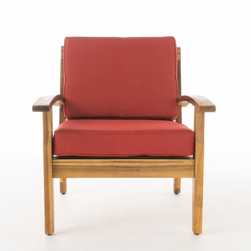 Fauteuils club en bois avec assise profonde et coussins épais, conçus pour la cour arrière, couleur, 28 pouces de largeur x 32,29 de largeur, 31,42 de hauteur, assemblage requis