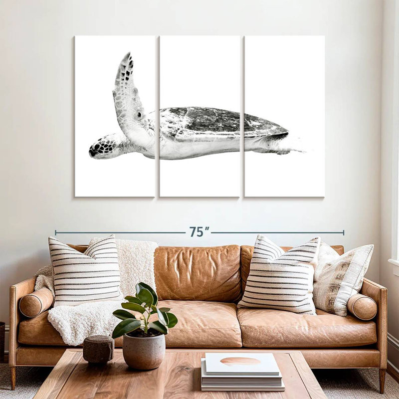 Noble Hawksbill Turtle, 42" H x 65" W