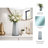 Modern Glass Table Vase With Textured Lines For Home Decor Accent - Stylish Flower Vase & Decorative Tall Vase Centerpiece - 12", Blue-562903812