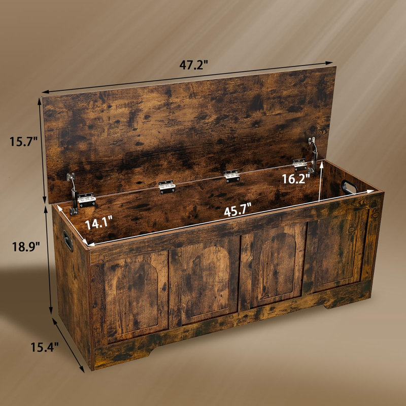 47.2" Storage Trunk, Rustic Brown