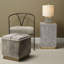 Garland Floral Accent Side Table, Dove