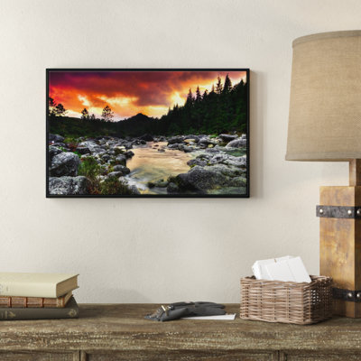 «Rocky Mountain River at Sunset», photographie