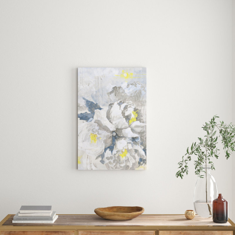 White Peony III - Wrapped Canvas Painting, 76cm H x 51cm W